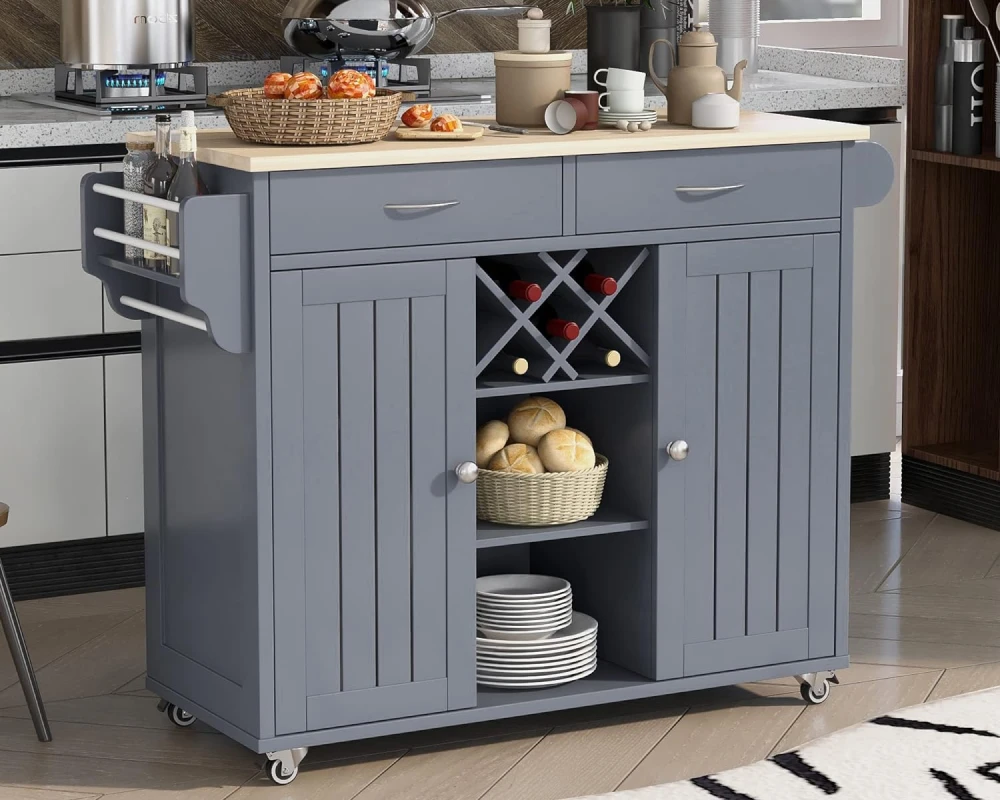 kitchen island with pull out drawers